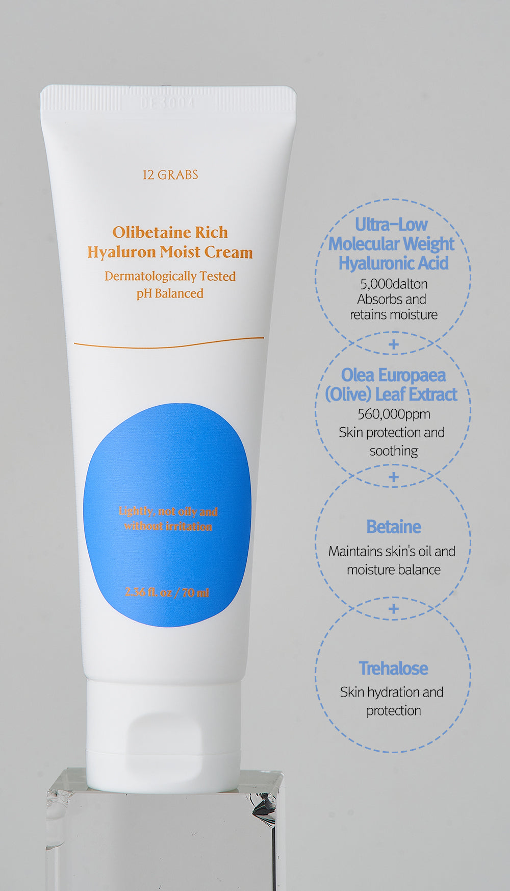 12GRABS Olibetaine Rich Hyaluron Moist Cream 70ml