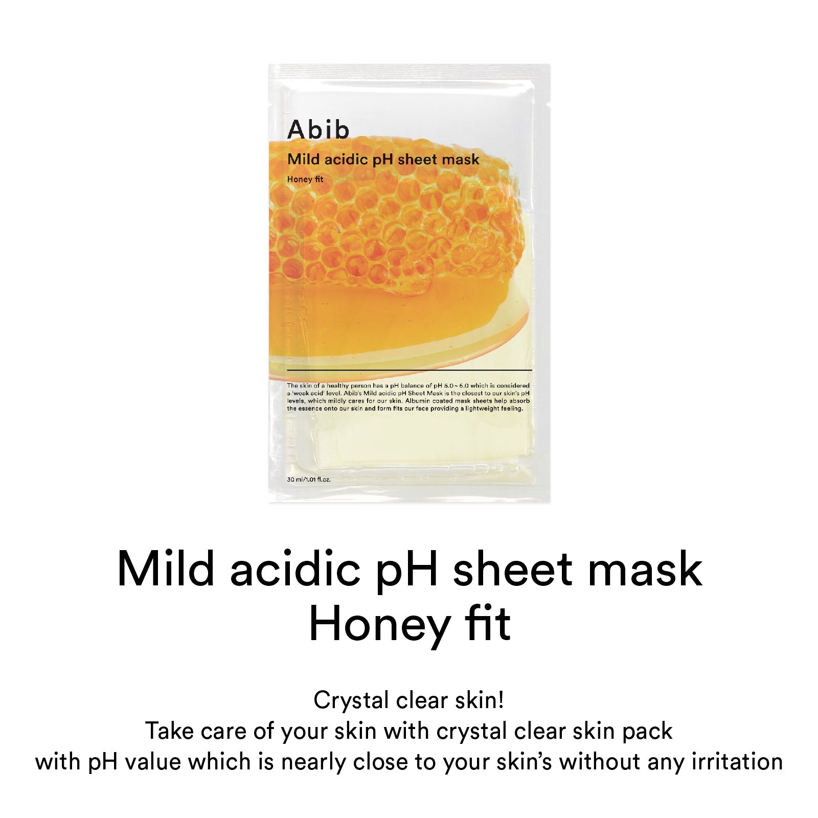 Abib Mild saurer pH-Tuchmaske Honey fit 30ml