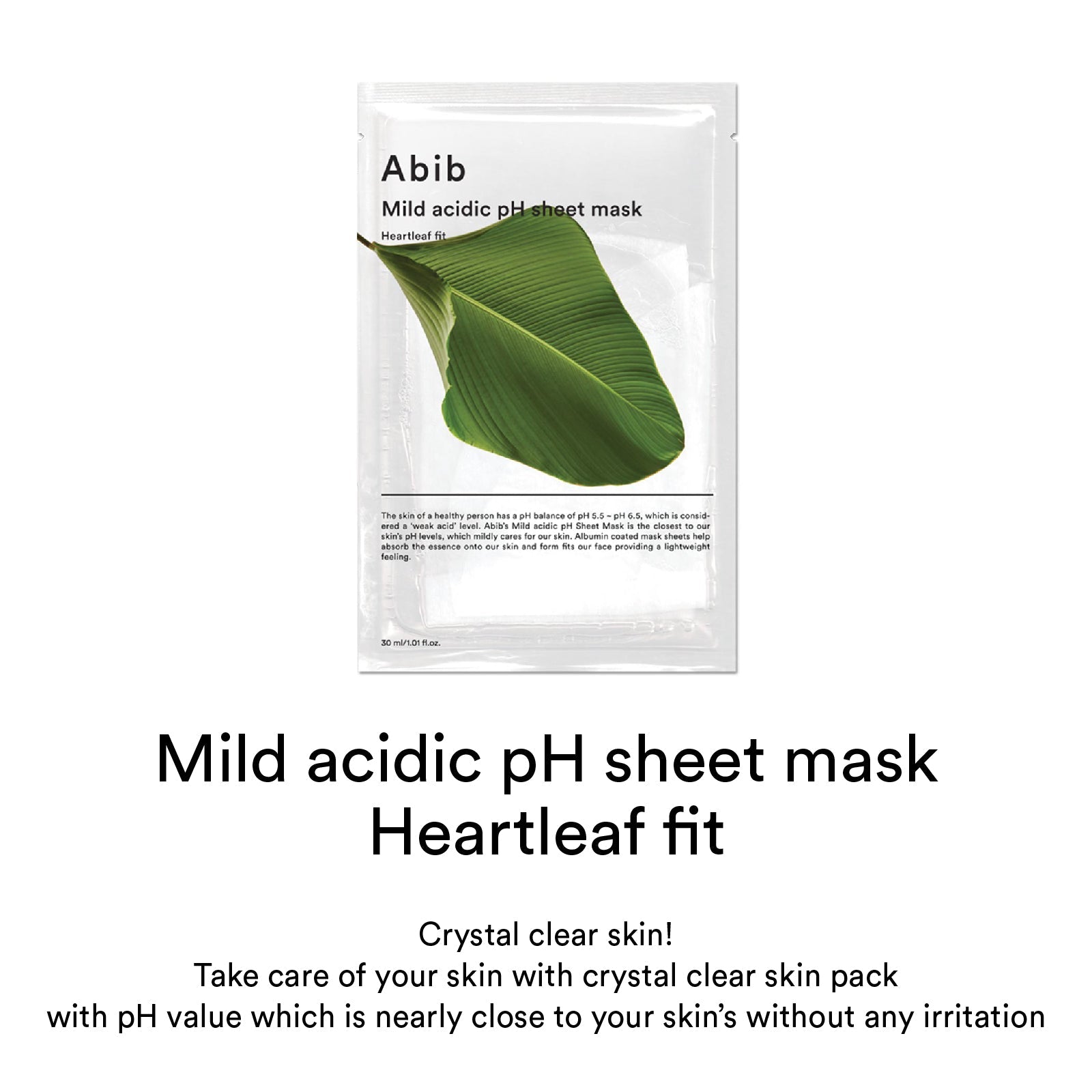 Abib Mild saurer pH-Tuchmaske Heartleaf fit 30ml