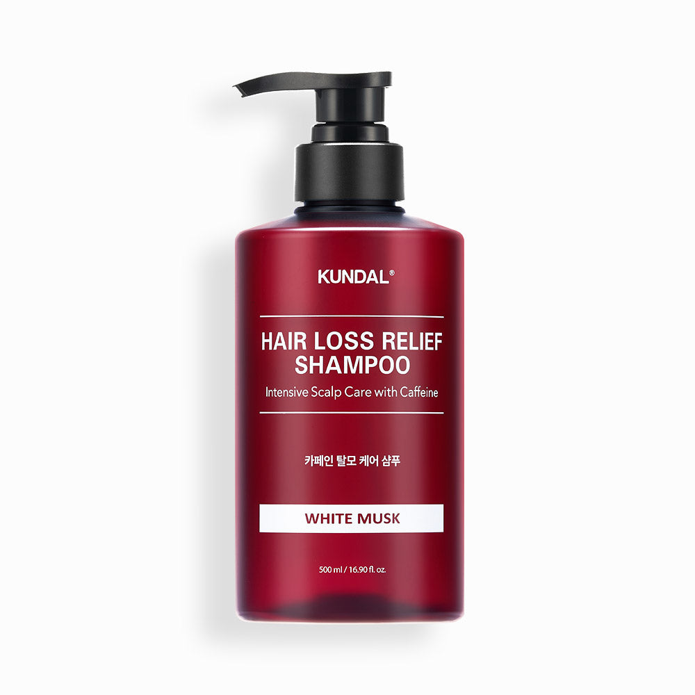 KUNDAL HAARAUSFALL-HILFE-SHAMPOO Intensive Kopfhautpflege mit Koffein 500ml #WHITE MUSK 