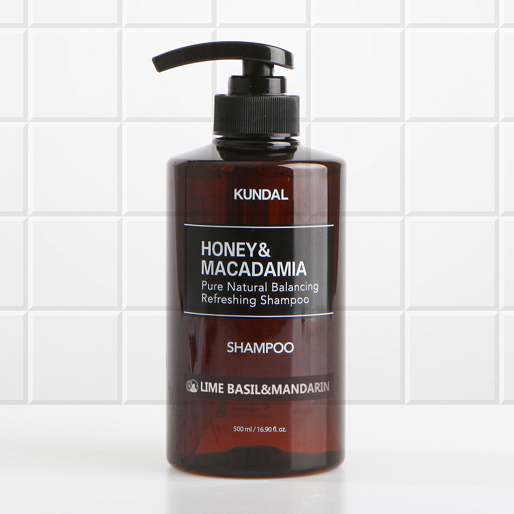 KUNDAL HONEY&amp;MACADAMIA Reines, natürliches, ausgleichendes, erfrischendes Shampoo, 500 ml #LIME BASIL&amp;MANDARINE