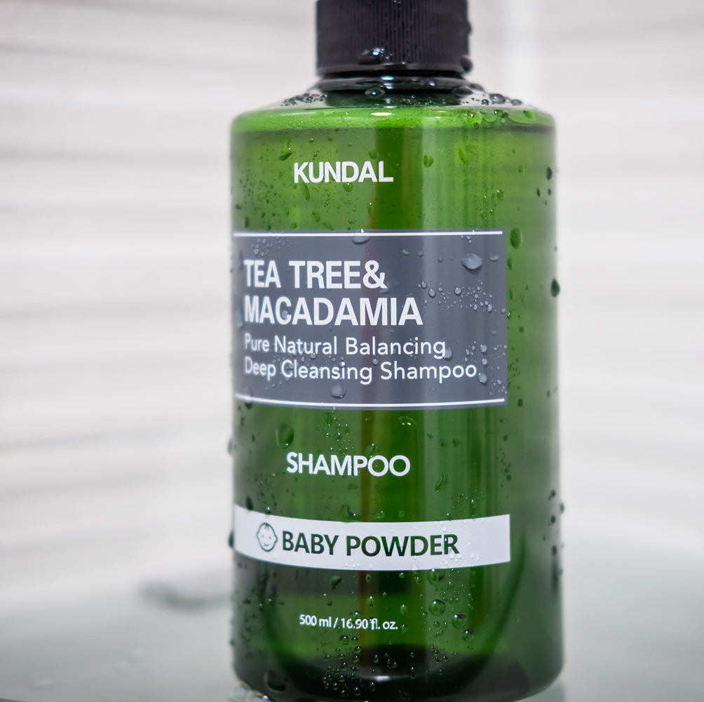 KUNDAL TEA TREE&MACADAMIA Pure Natural Balancing Deep Cleansing Shampoo 500ml #BABY POWDER