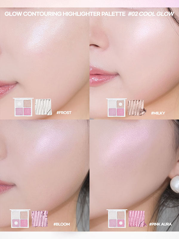 WAKEMAKE Glow Contouring Highlighter Palette 7.8g