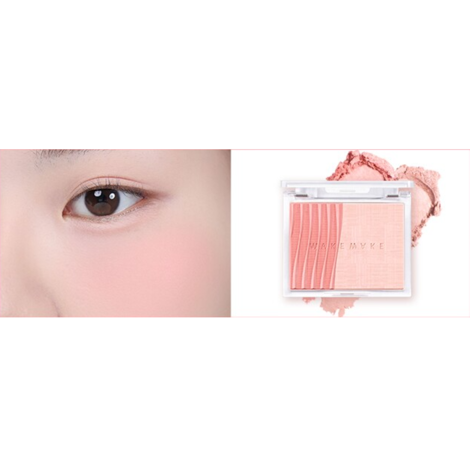 WAKEMAKE Sheer Layering Dual Blusher (5 Colours) 01 CHEERFUL CORAL