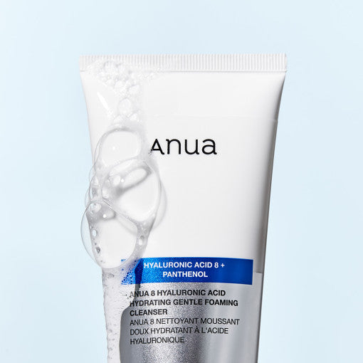 Anua 8 Hyaluronsäure, feuchtigkeitsspendender, sanfter Reinigungsschaum, 150 ml 