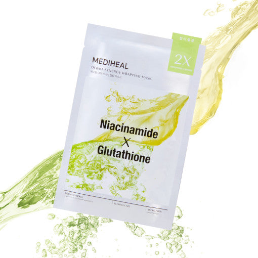 MEDIHEAL Derma Synergy Wrapping Mask Sheet 10P #Niacinamide X Glutathione