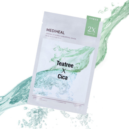 MEDIHEAL Derma Synergy Wickelmaskenblatt 10P #Teebaum X Cica