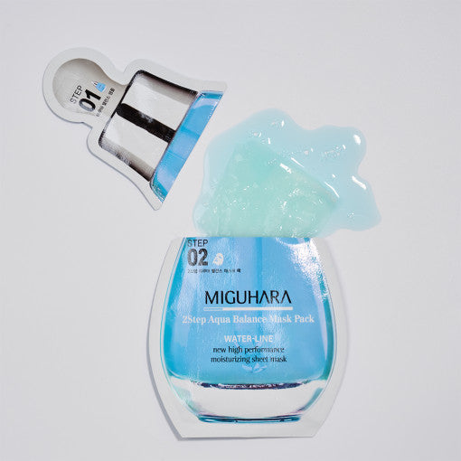 MIGUHARA 2-Stufen-Aqua-Balance-Maskenpackung (1,7 ml + 25 ml) x 1 Blatt