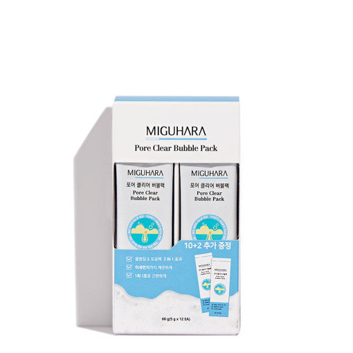 MIGUHARA Pore Clear Bubble Pack Set (5 g x 12 Beutel)