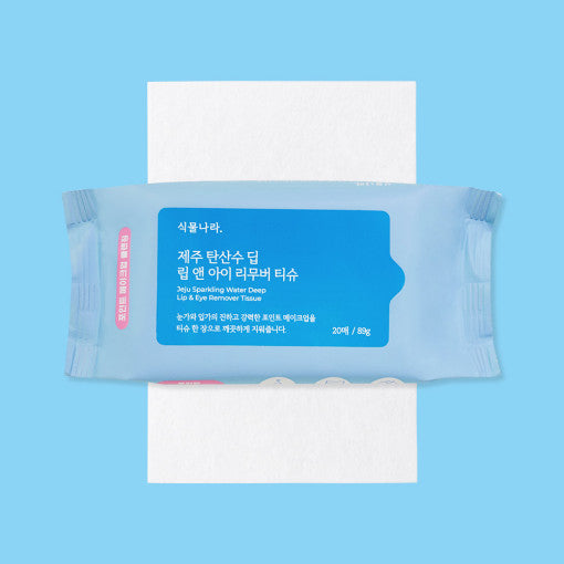 Shingmulnara Jeju Sprudelwasser Lippen- und Augenentferner-Tücher (20 Stück) 89g