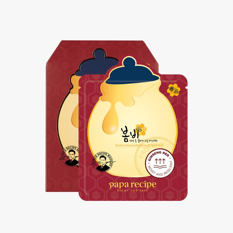 Papa Rezept Bombee Ginseng Roter Honig Ölmasken-Set 20 g x 10 Stück