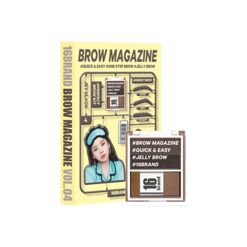 16BRAND 16 Brow Magazine Eyebrow (3colors) Vol.04 ZET BLACK