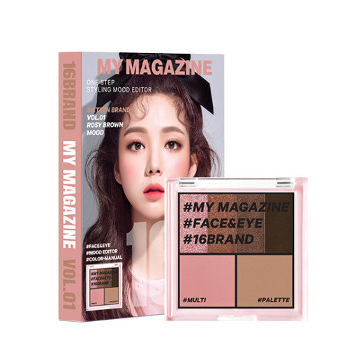 16BRAND My Magazine Shadow Palette 7.5g (10colors) Vol.01 ROSY BROWN MOOD