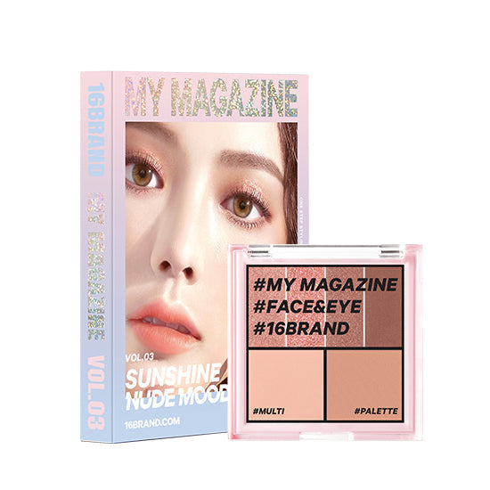 16BRAND My Magazine Shadow Palette 7.5g (10colors) Vol.03 SUNSHINE NUDE MOOD