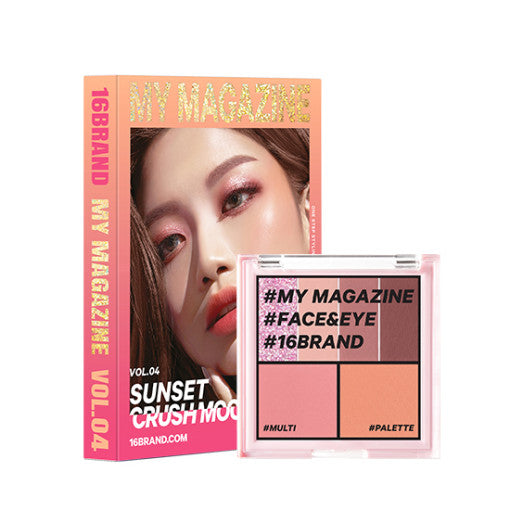 16BRAND My Magazine Shadow Palette 7.5g (10colors) Vol.04 SUNSET CRUSH MOOD