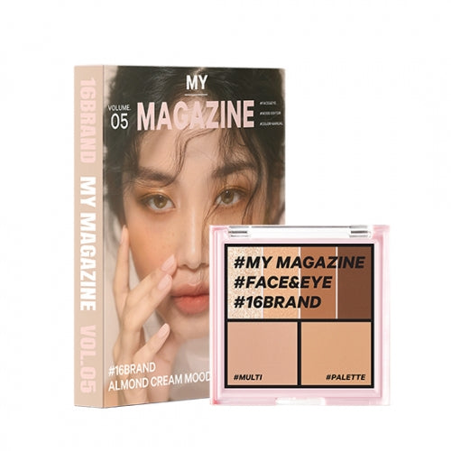 16BRAND My Magazine Shadow Palette 7.5g (10colors) Vol.05 ALMOND CREAM MOOD