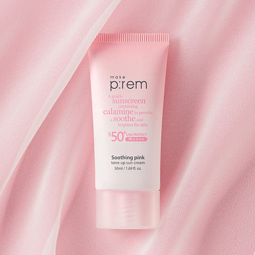 make p:rem Soothing Pink Tone Up Sun Cream SPF 50+ PA++++ 50ml