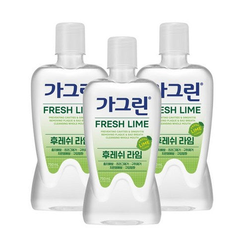 Gagreen FRESH LIME Mouthwash 750mlX3ea