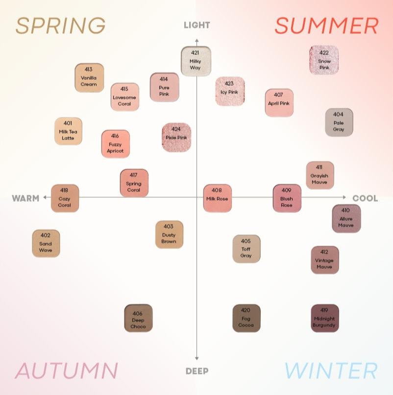 TONYMOLY Eye Tone Single Eye Shadow #414~#427