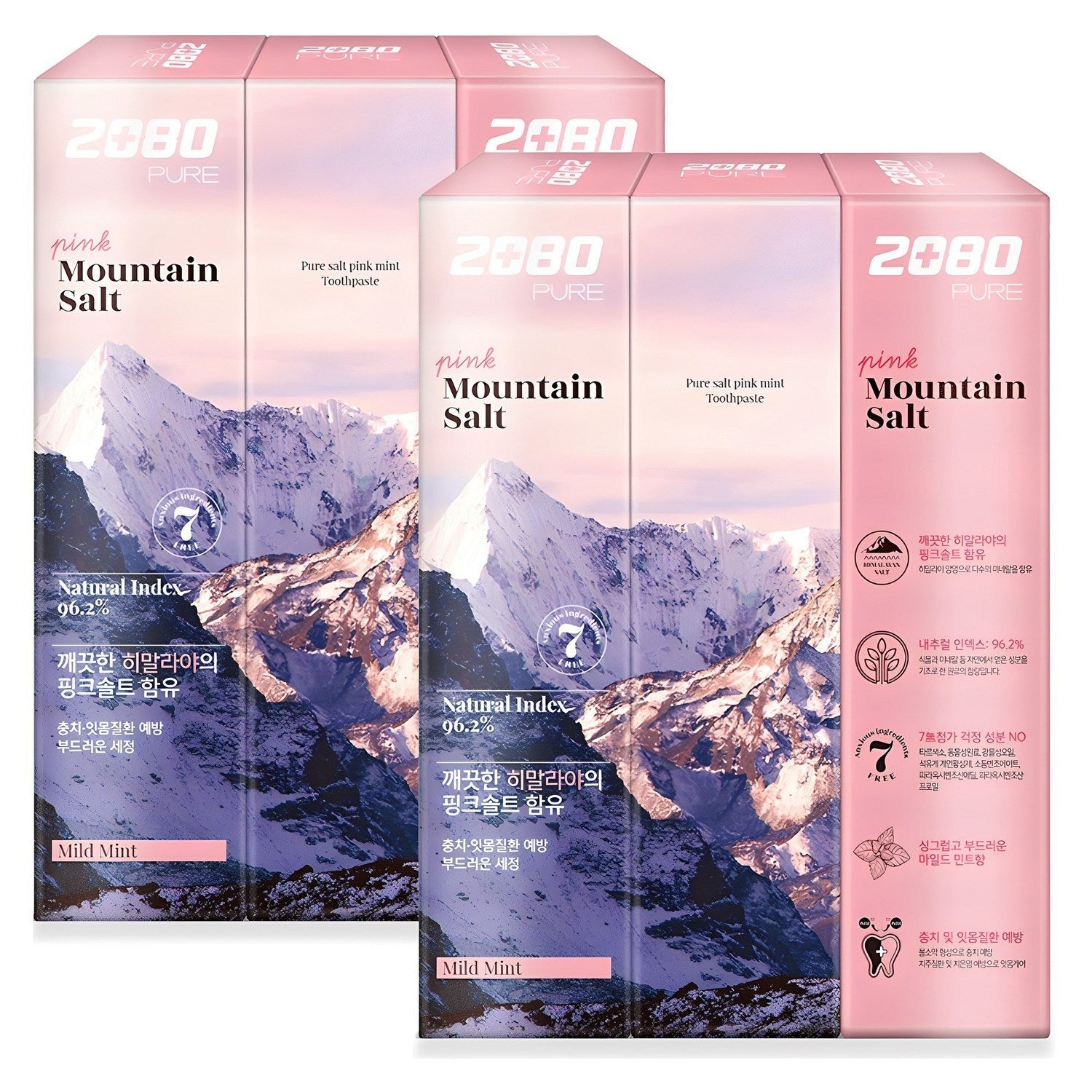 AEKYUNG 2080 Pure Pink Mountain Salt Toothpaste 150g X 6ea