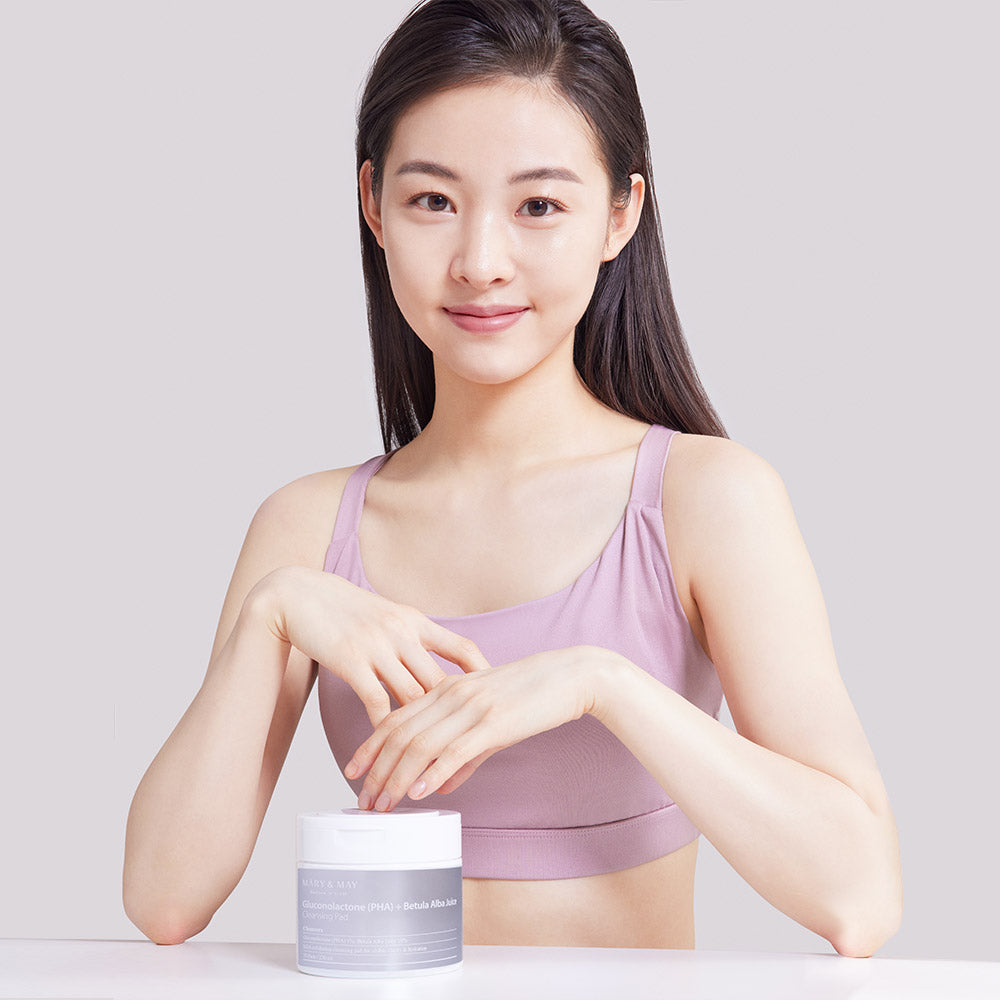 [MARY & MAY] Gluconolactone (PHA)+Betula Alba Juice Cleansing Pad 270ml (70 Pads)