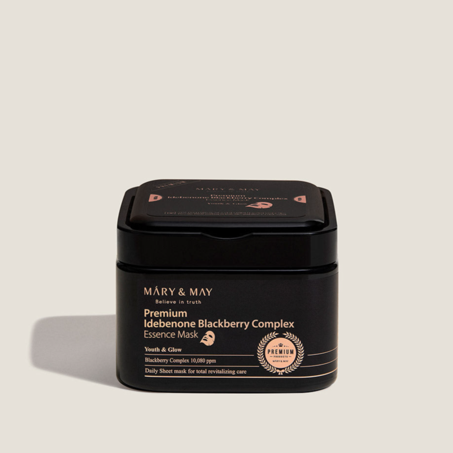 [MARY & MAY] Premium Idebenone Blackberry Complex Essence Mask 250g (20ea)