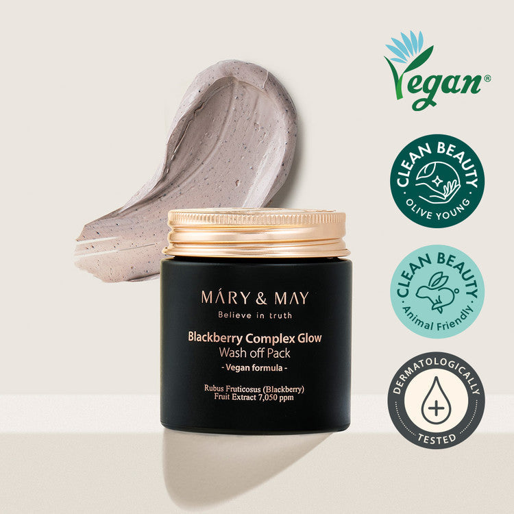 [MARY & MAY] Vegan Blackberry Complex Glow Washoff Pack 125g