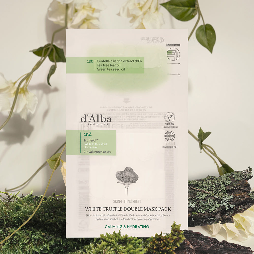 d'Alba White Truffle Double Mask Pack [Calming/Hydrating] 34.5g X 20ea