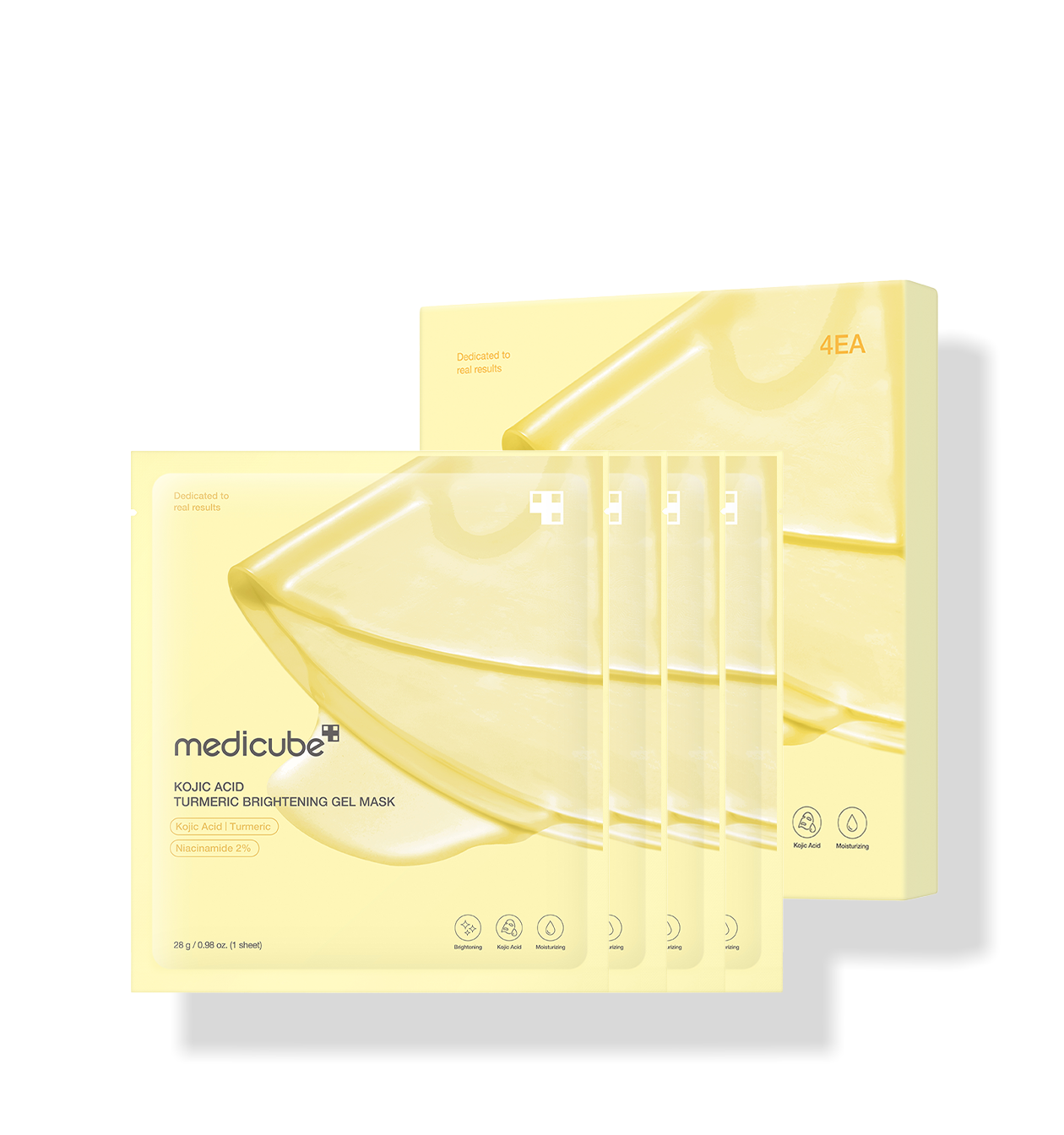 medicube Kojic Acid Turmeric Brightening Gel Mask 28g*4ea