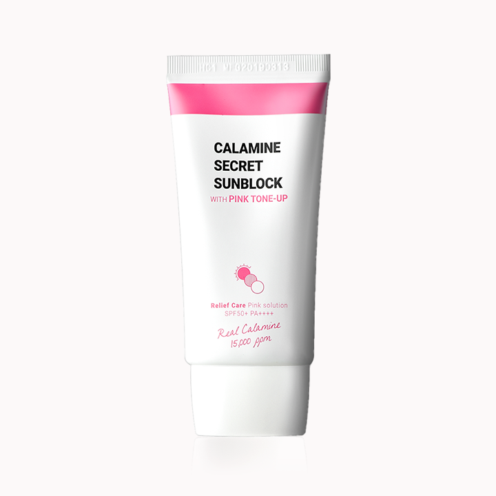 K-SECRET Calamine Secret Sunblock With Pink Tone-Up (SPF50+ PA++++) 50ml