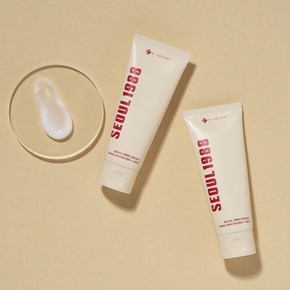 K-SECRET SEOUL 1988 Cream : Snail Mucin 93% + Rice 100ml