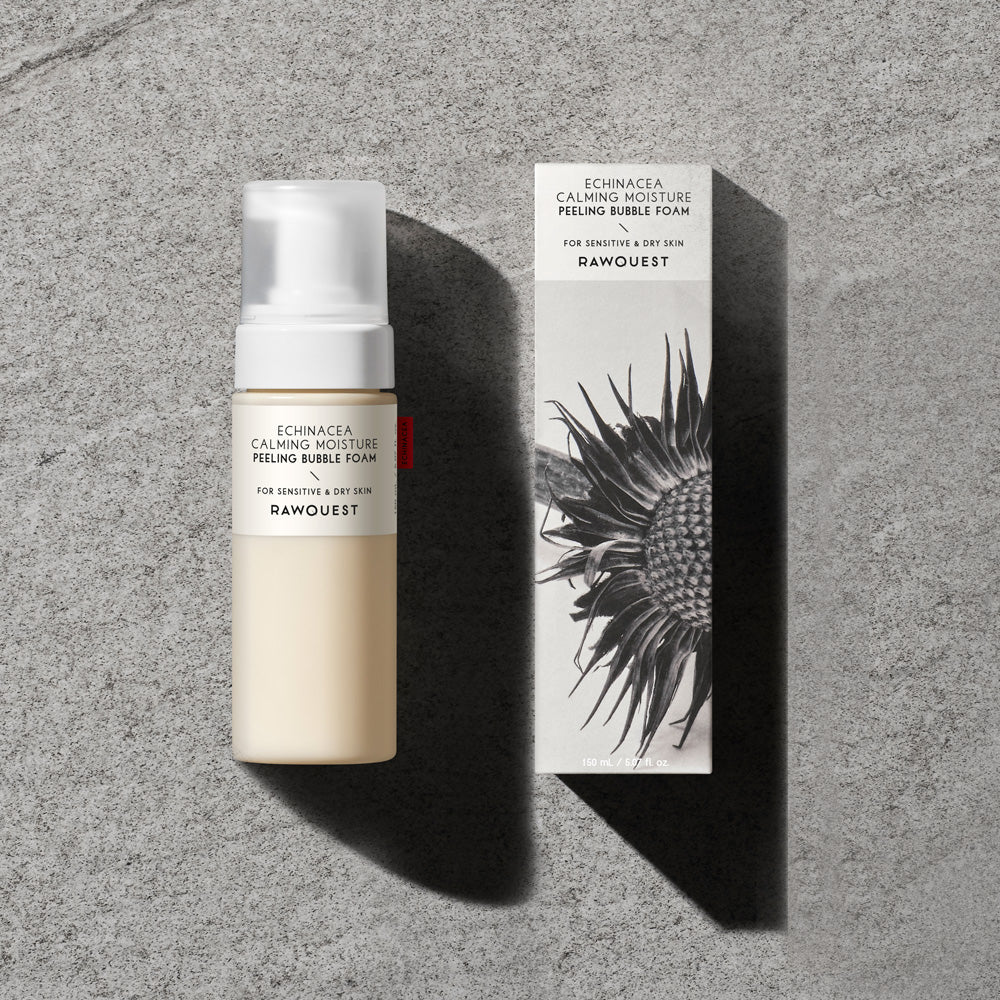 RAWQUEST Echinacea Calming Moisture Peeling Bubble Foam 50ml - JOSEPH BEAUTY