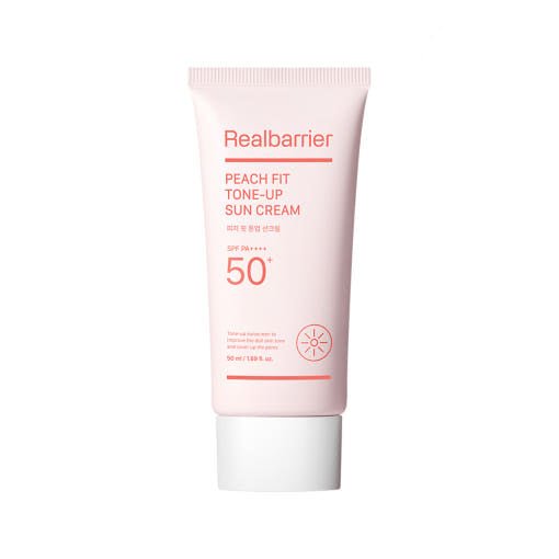 [Real Barrier] Peach Fit Tone - Up Sun Cream SPF 50+ PA++++50ml - JOSEPH BEAUTY