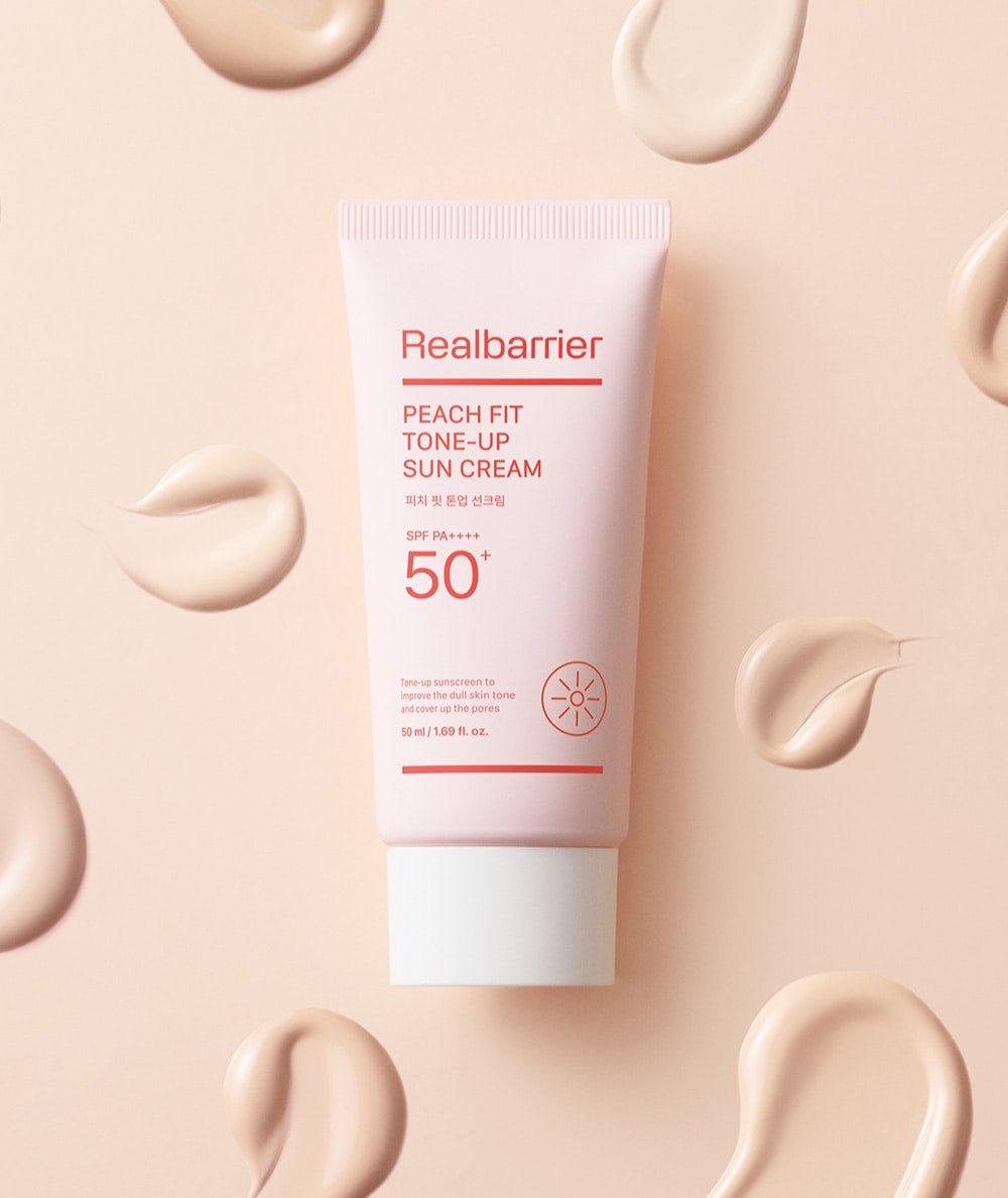 [Real Barrier] Peach Fit Tone - Up Sun Cream SPF 50+ PA++++50ml - JOSEPH BEAUTY
