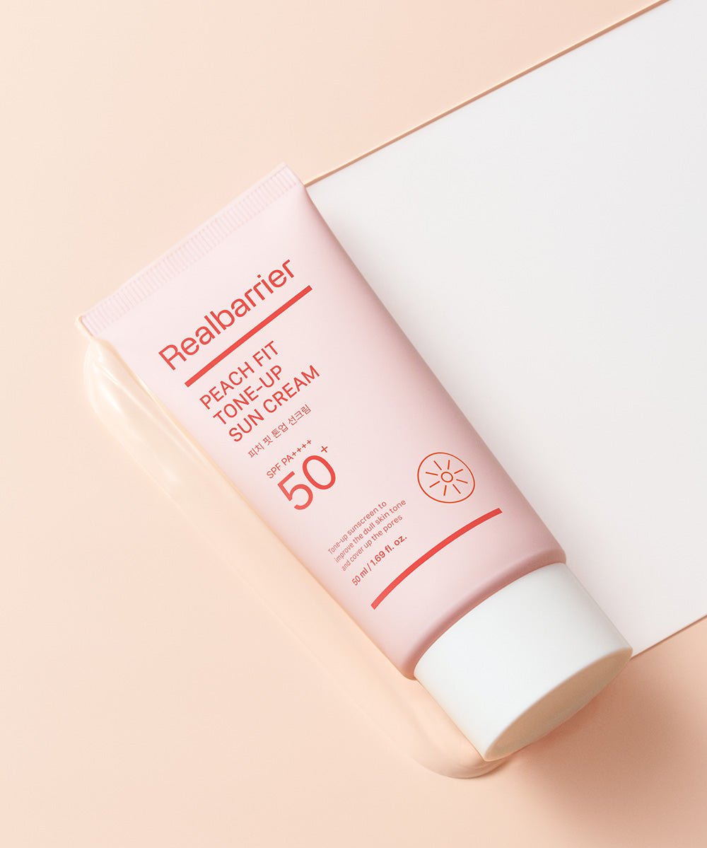[Real Barrier] Peach Fit Tone - Up Sun Cream SPF 50+ PA++++50ml - JOSEPH BEAUTY