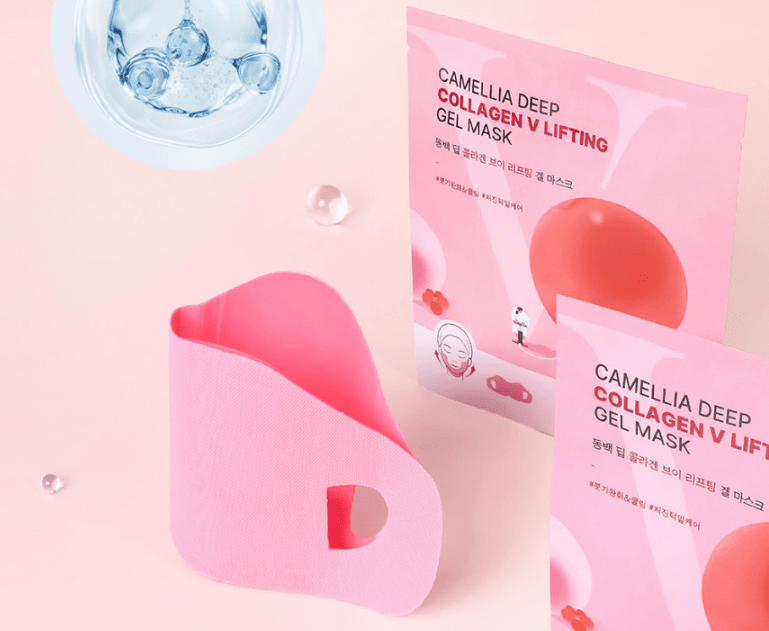 Round Lab Camellia Deep Collagen Firming Gel Mask Sheet 10g X 4ea - JOSEPH BEAUTY