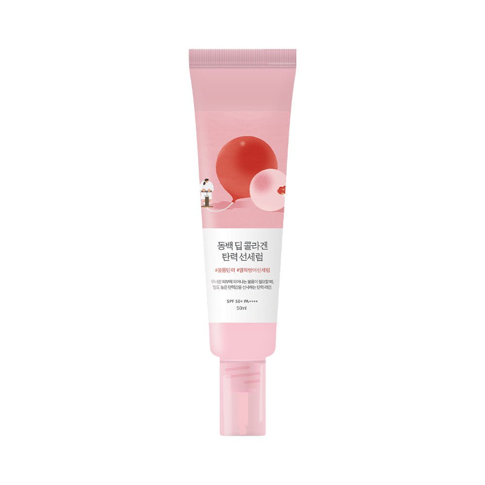 Round Lab Camellia Deep Collagen Firming Sun Serum 50ml (SPF 50+ PA++++) - JOSEPH BEAUTY