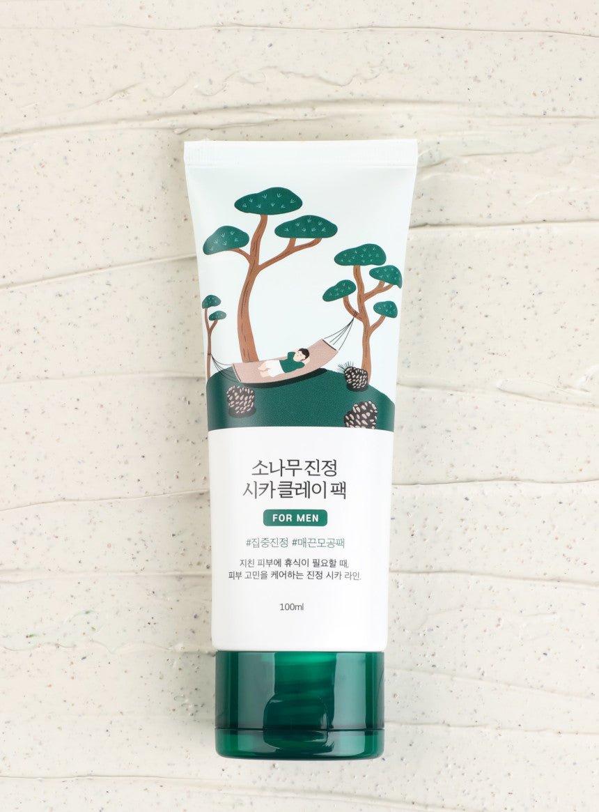 Round Lab For Men Pine Calming Cica Clay Pack 100ml - JOSEPH BEAUTY