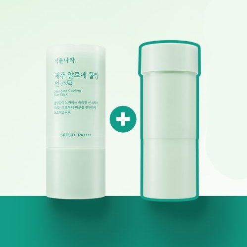 Shingmulnara Jeju Aloe Cooling Sun Stick SPF50+ PA++++ 19g+19g(Refill) - JOSEPH BEAUTY