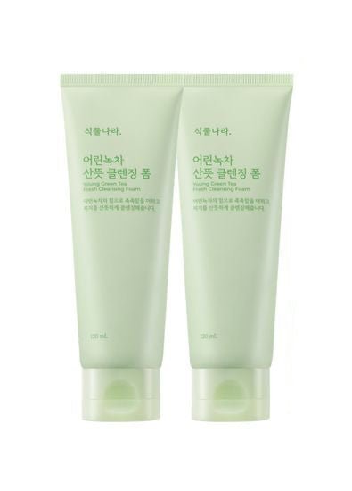 Shingmulnara Young Green Tea Fresh Cleansing Foam 120ml+120ml - JOSEPH BEAUTY