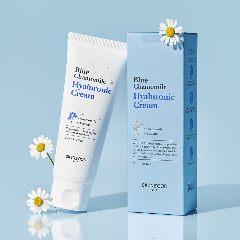 SKINFOOD Blue Chamomile Hyaluronic Cream 70ml - JOSEPH BEAUTY