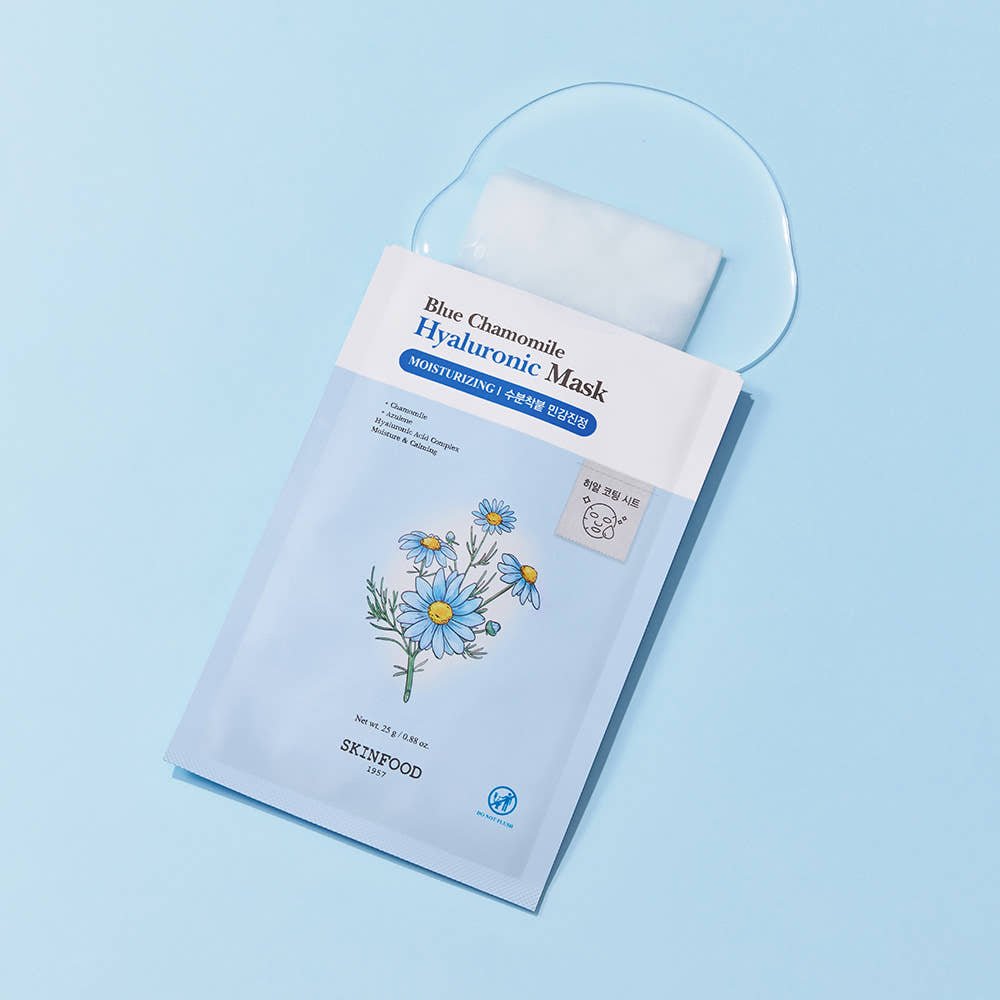 SKINFOOD Blue Chamomile Hyaluronic Mask Sheet 25g X 10ea - JOSEPH BEAUTY