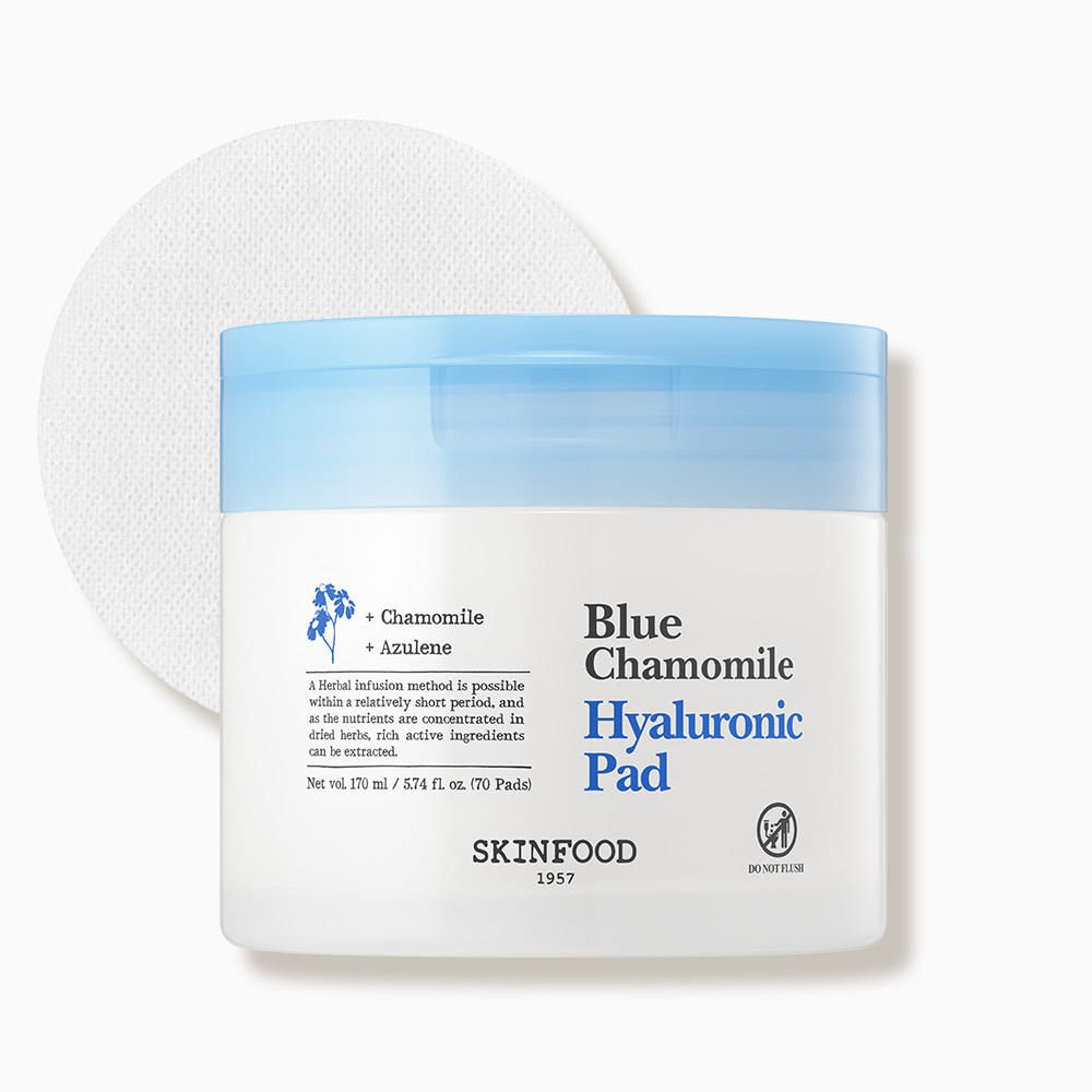 SKINFOOD Blue Chamomile Hyaluronic Pad 170ml/70ea - JOSEPH BEAUTY