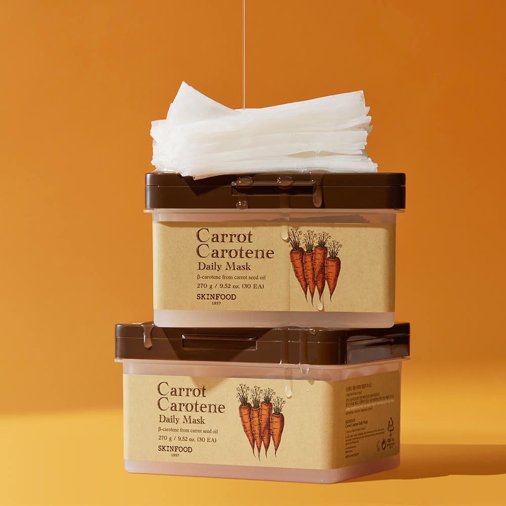 SKINFOOD Carrot Carotene Daily Mask Sheet 270g/30ea - JOSEPH BEAUTY