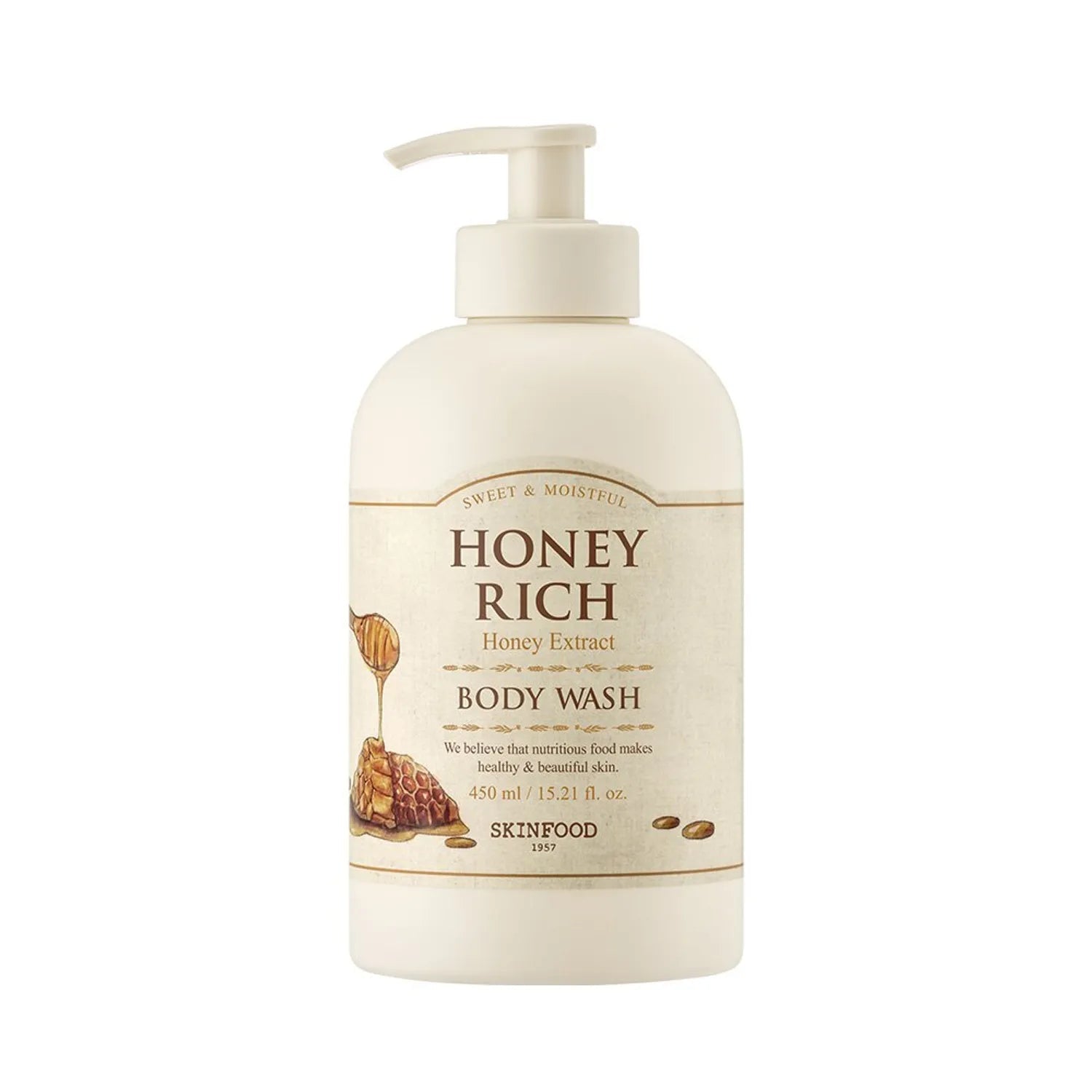 SKINFOOD Honey Rich Body Wash 450ml - JOSEPH BEAUTY