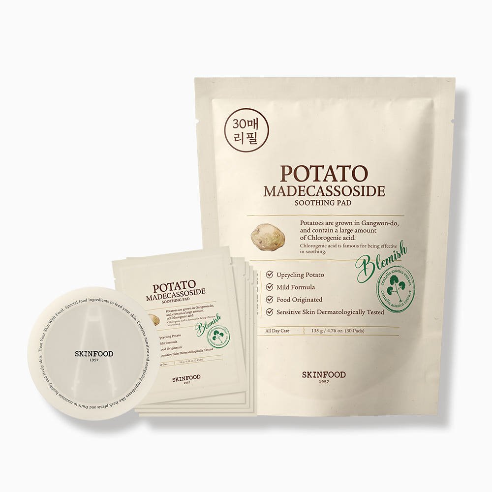 SKINFOOD Potato Madecassoside Soothing Pad 135g/30ea (Refill) - JOSEPH BEAUTY