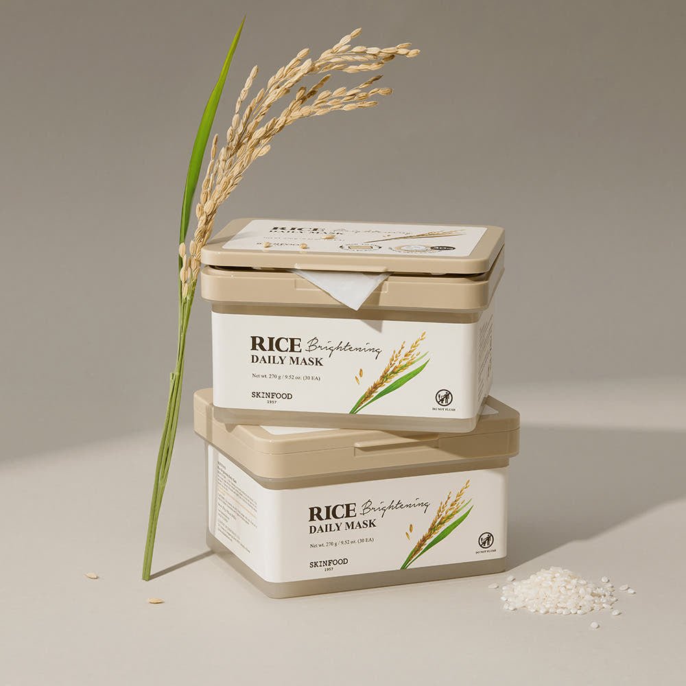 SKINFOOD Rice Brightening Daily Mask 270g/30ea - JOSEPH BEAUTY