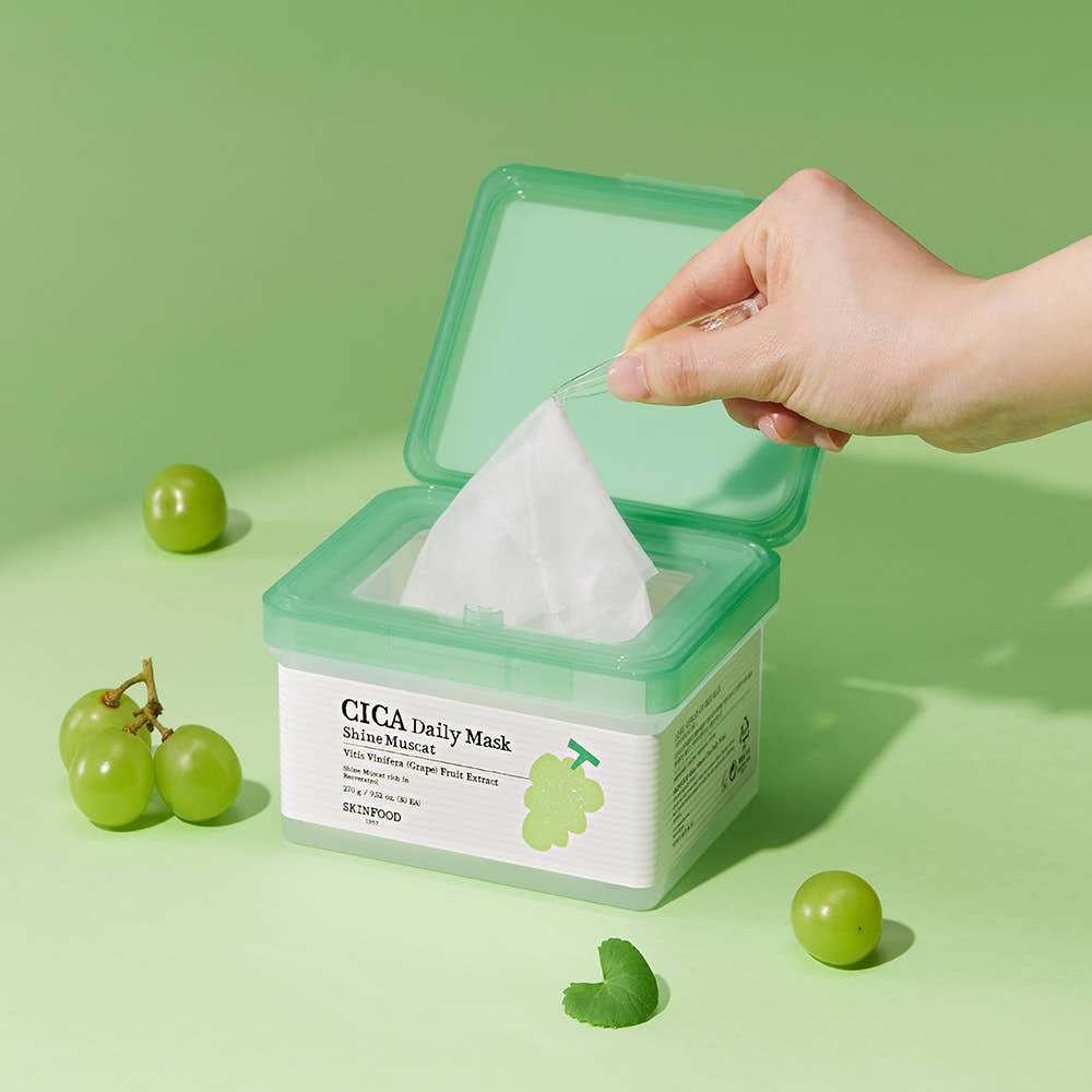 SKINFOOD Shine Muscat Cica Daily Mask 270g/30ea - JOSEPH BEAUTY