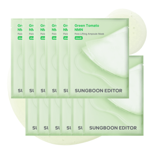 SUNGBOON EDITOR Green Tomato NMN Pore Lifting Ampoule Mask 23g X 10ea - JOSEPH BEAUTY