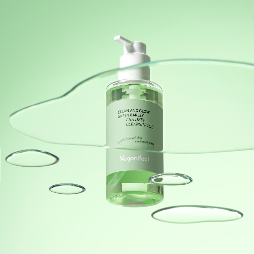 Veganifect Clean And Glow Green Barley Cleansing Oil 205ml - JOSEPH BEAUTY